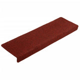 Vidaxl Stair Mats 5 St 65x21x4 cm nål følte Bordeaux rød