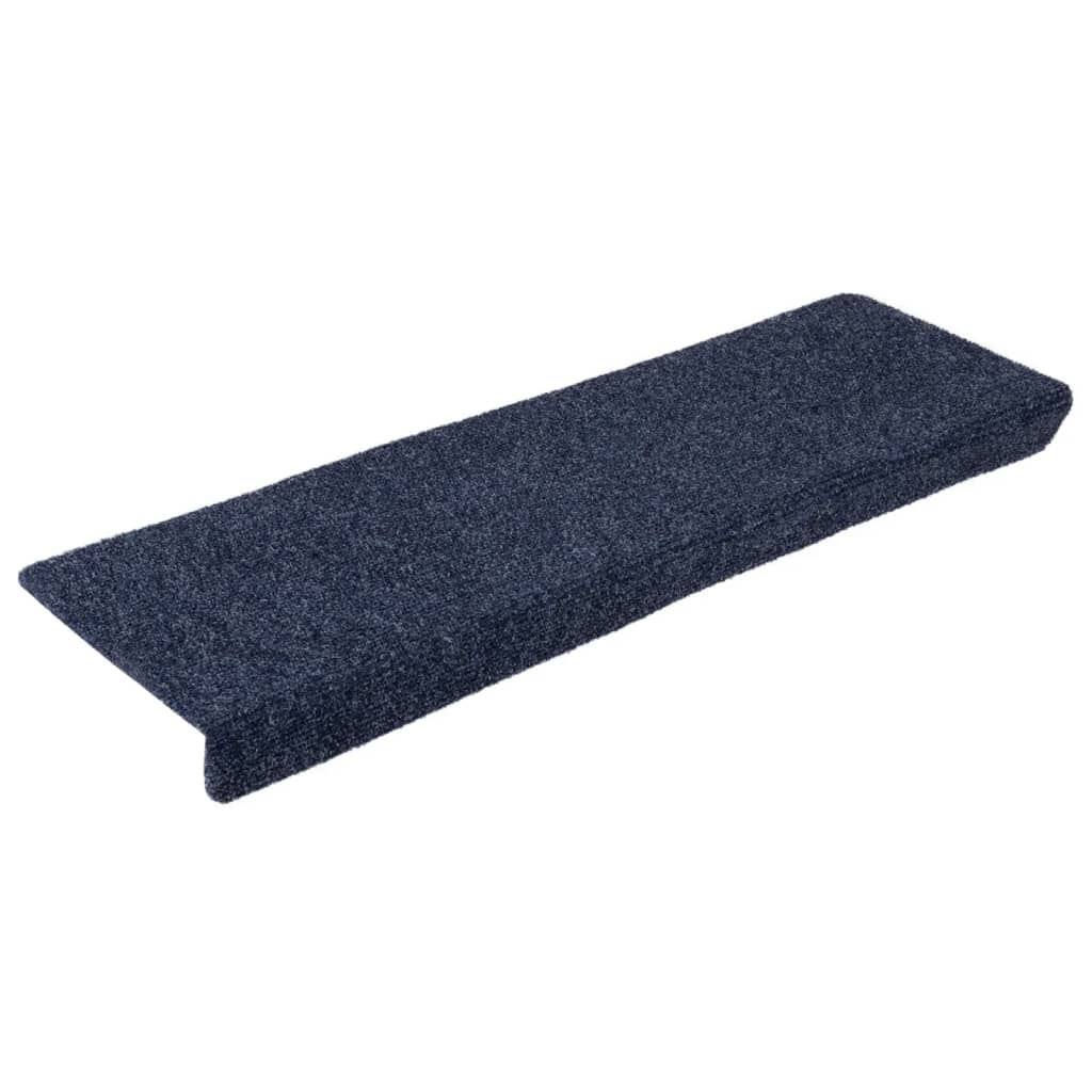 Vidaxl Stair Mats 5 PCS 65x21x4 cm nål følte antracitt -farget