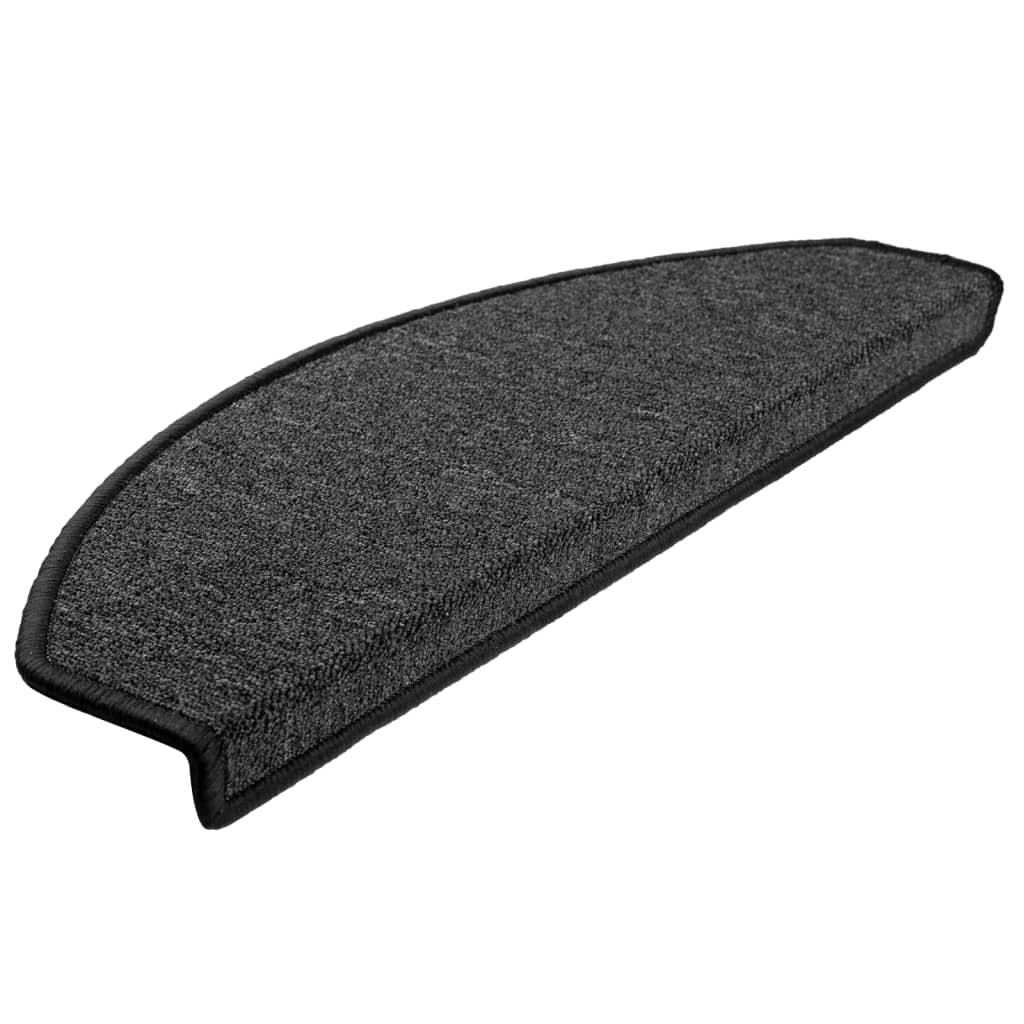 Vidaxl stair mats 10 pcs 65x24x4 cm anthracite -colored