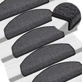 Vidaxl stair mats 10 pcs 65x24x4 cm anthracite -colored