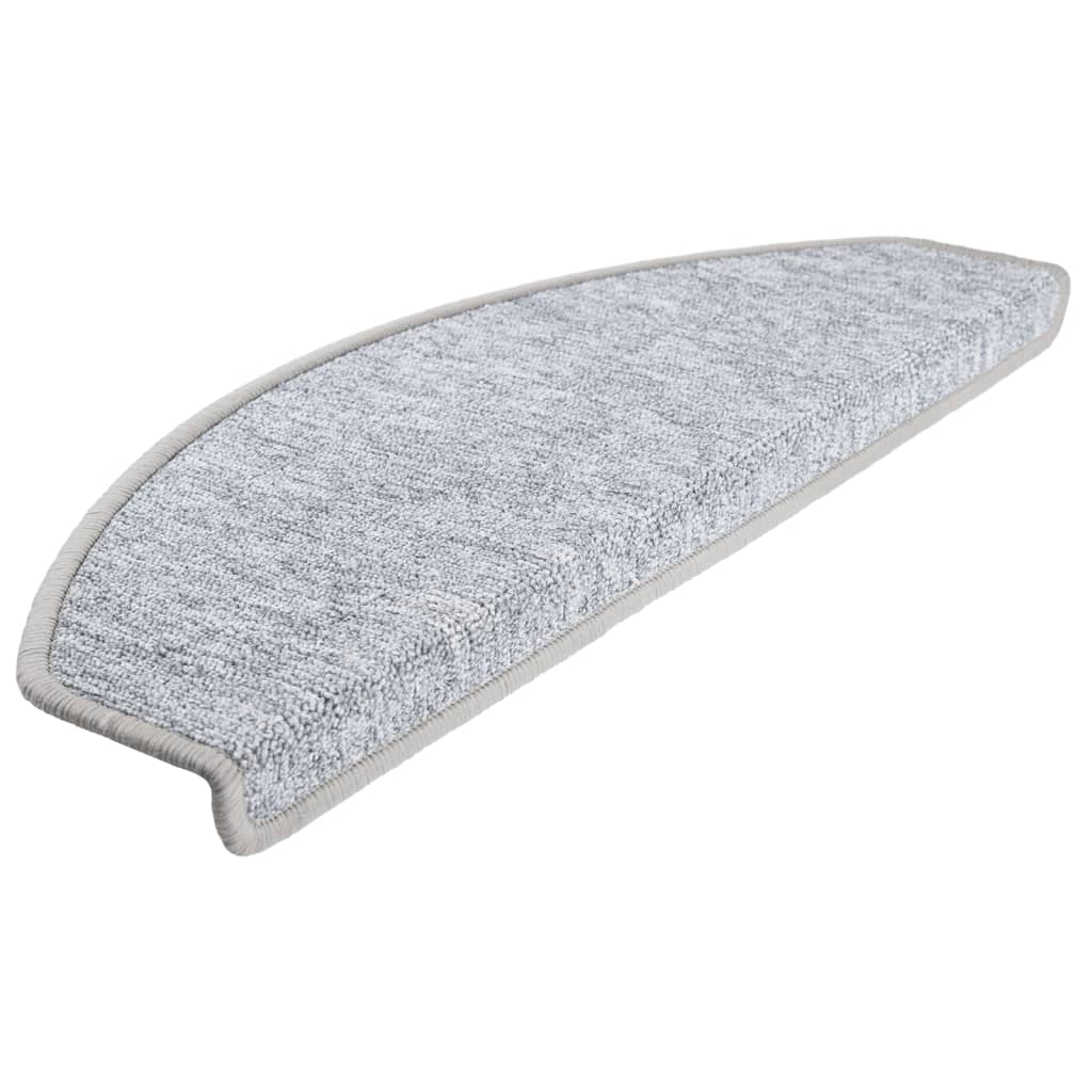 Tapis d'escalier vidaxl 10 st 65x24x4 cm gris clair