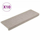 Vidaxl -Treppenmatten 10 ST 65x21x4 cm Taupe