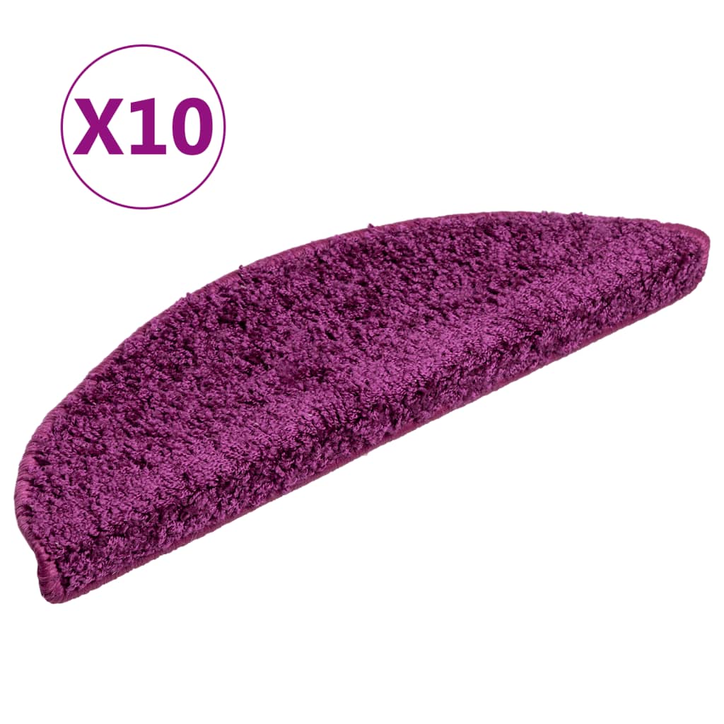 Vidaxl -Treppenmatten 10 ST 56x17x3 cm Violett