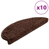 Vidaxl stair mats 10 st 65x21x4 cm brown