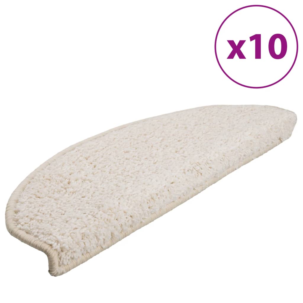 Vidaxl trapmatten 10 st 65x21x4 cm wit