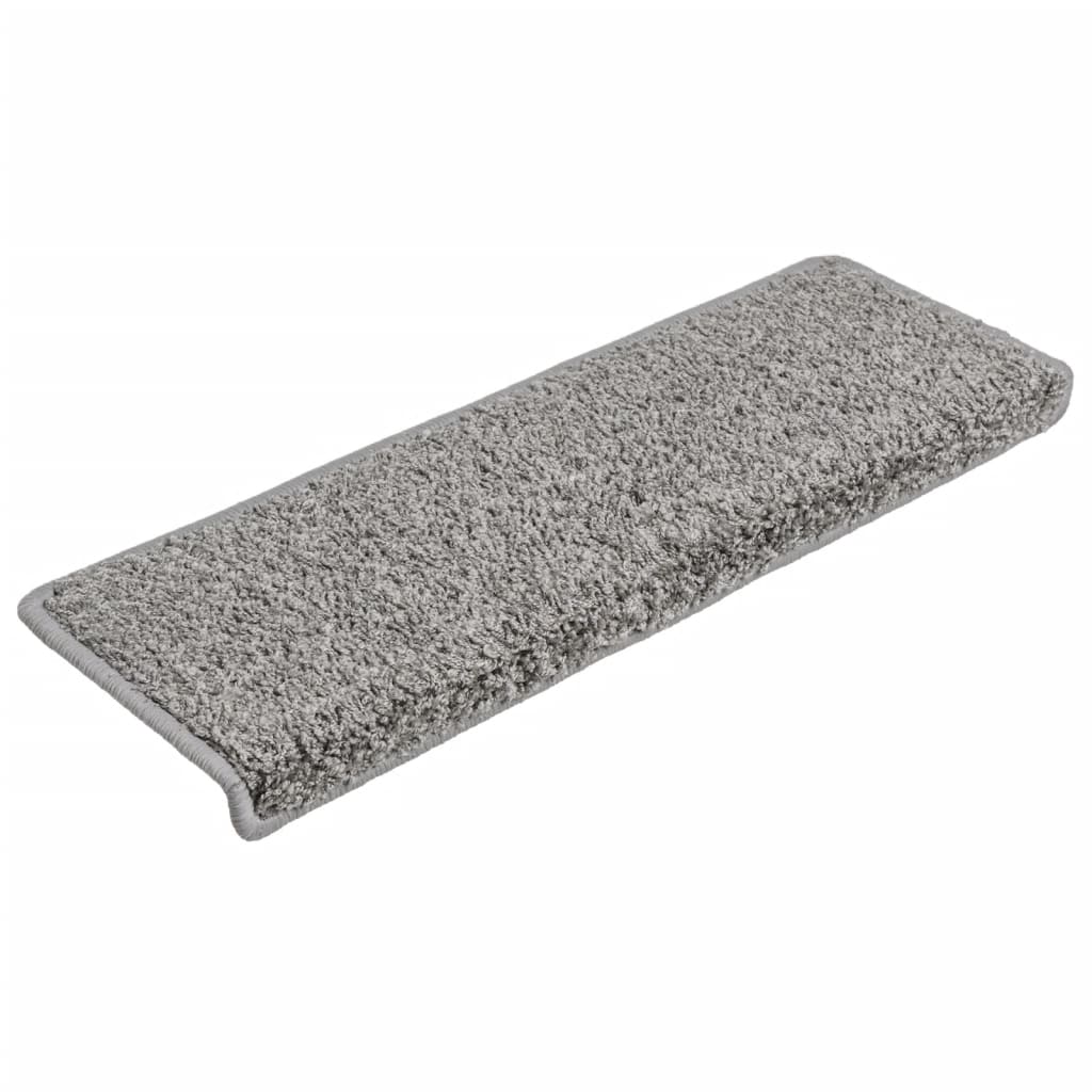 Esteras de escalera de Vidaxl 10 st 65x21x4 cm gris