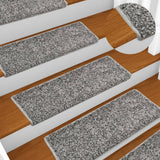 Esteras de escalera de Vidaxl 10 st 65x21x4 cm gris