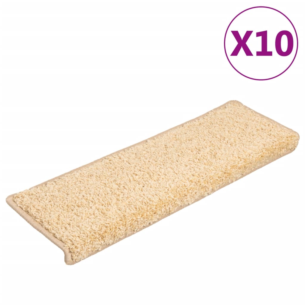 Vidaxl Stair Tappet 10 St 65x21x4 cm marrone