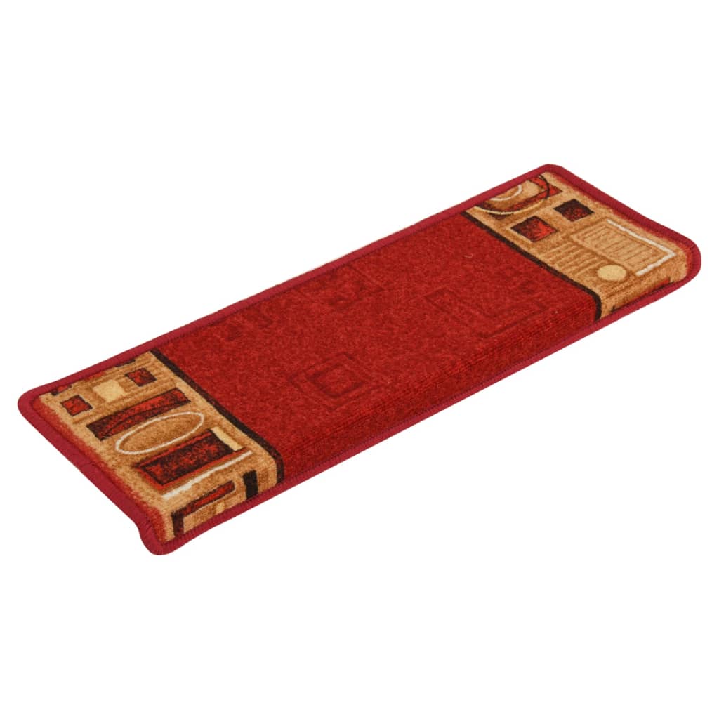 Vidaxl trapmatten zelfklevend 10 st 65x21x4 cm rood