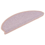 Vidaxl trappematter selvklebende 15 st sisal look 56x17x3 cm rosa