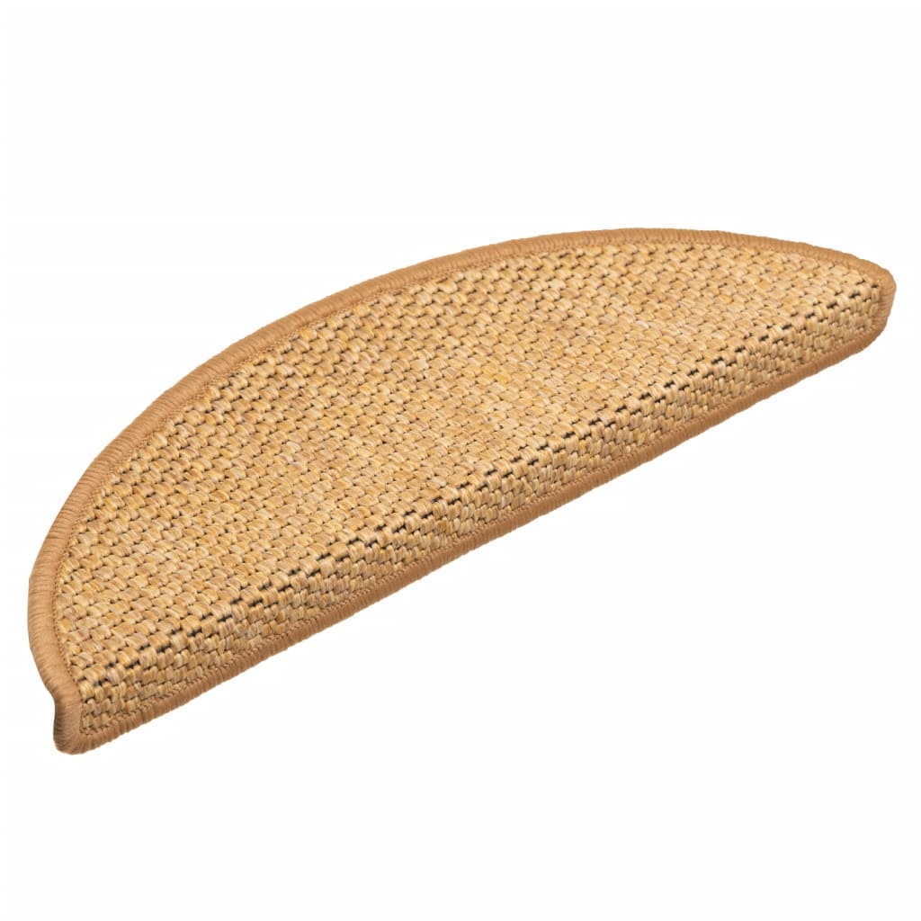 Vidaxl-Treppenmatten selbstklebend 15 St. Sisal Look 56x17x3 cm Sisalfarbe