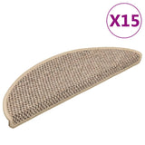 Maty schodów vidaxl samoprzylepne 15 St Sisal Look 56x17x3 cm ciemny beż