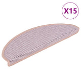 Vidaxl Treppenmatten selbstklebend 15 St. Sisal Look 65x21x4 cm Pink