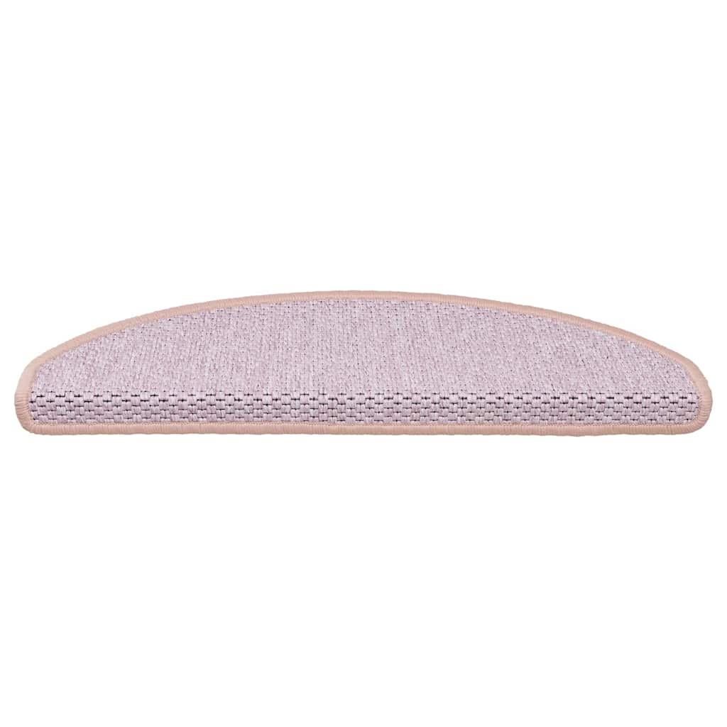 Vidaxl Stair Mats auto-adhésif 15 st sisal look 65x21x4 cm rose