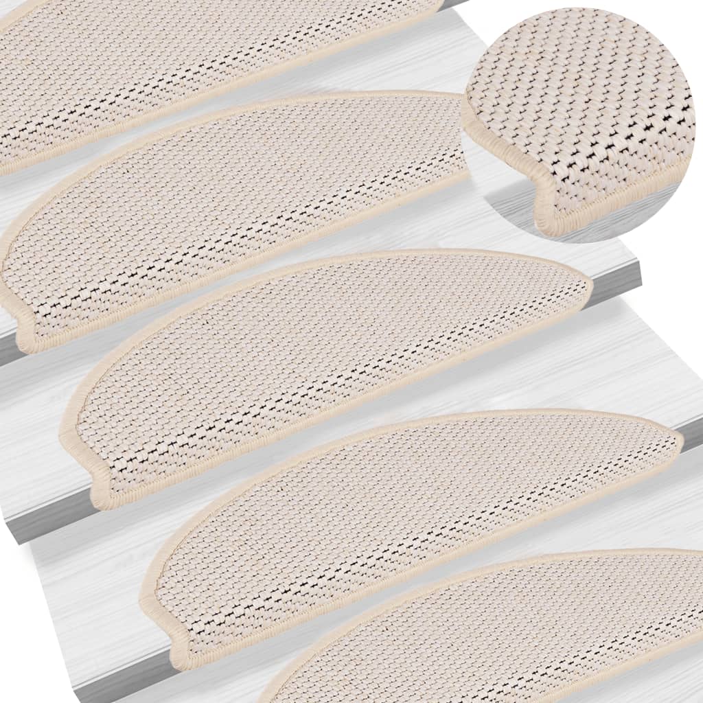 Vidaxl Stair Mats Selflezivni 15 St Sisal Look 65x21x4 cm Berber