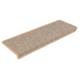 Vidaxl Stair tapis auto-adhésifs 15 st sisal look 65x21x4 cm beige clair