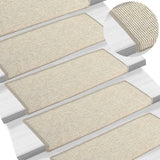 Vidaxl Stair Mats Self -fast 15 st 65x21x4 cm sølvfarvet