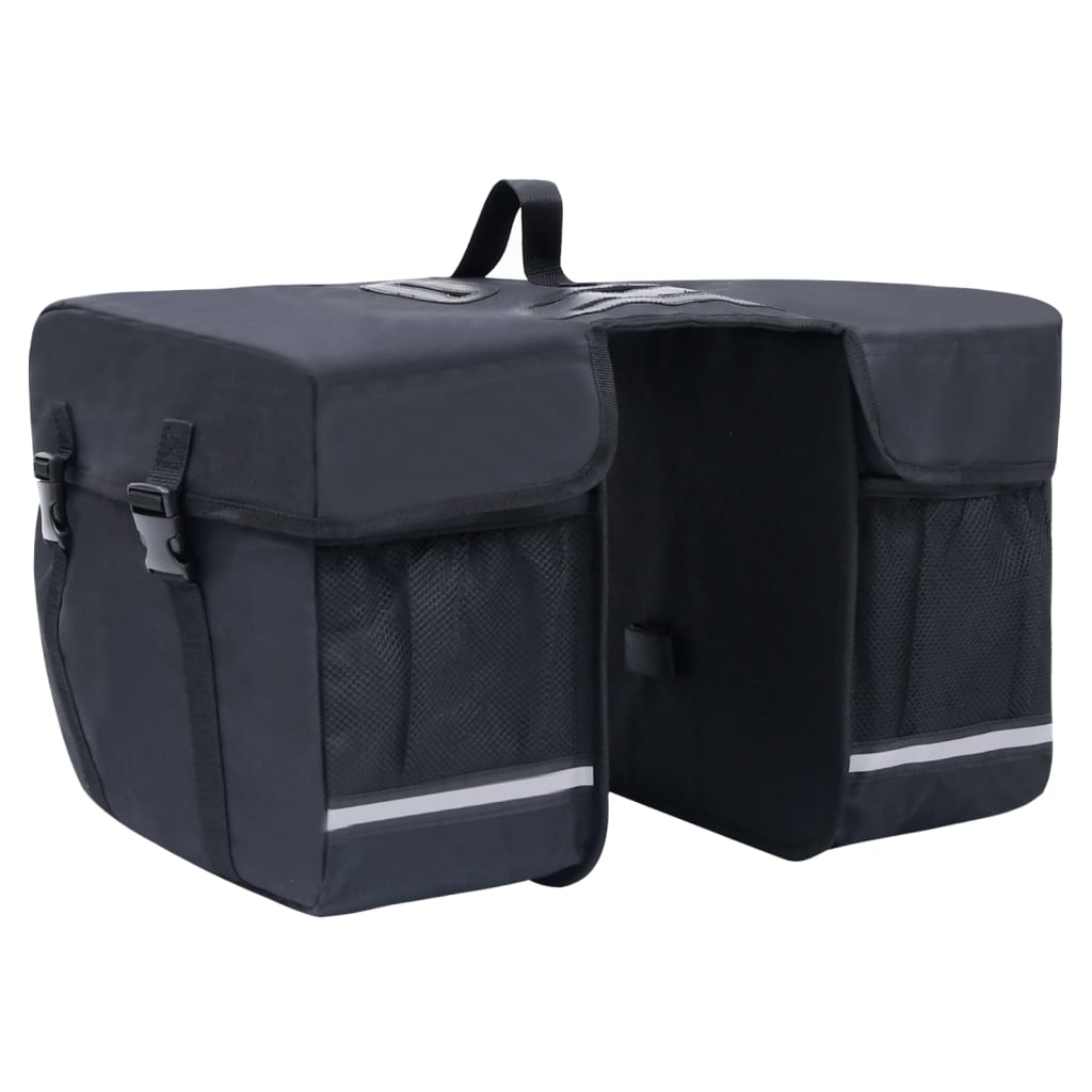 Vidaxl Bolsa para bicicletas para rejilla de equipaje Doble impermeable 35 L Negro