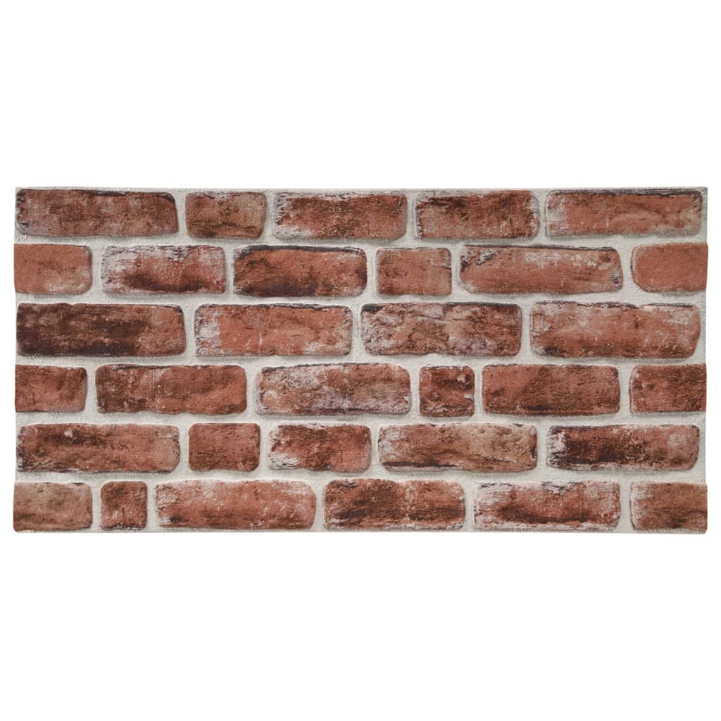 Vidaxl 10 st Wall panels 3D Dark brown brick EPS