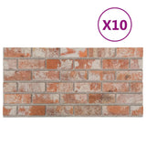 Vidaxl 10 ST Wall Panels 3d Red Brick EPS