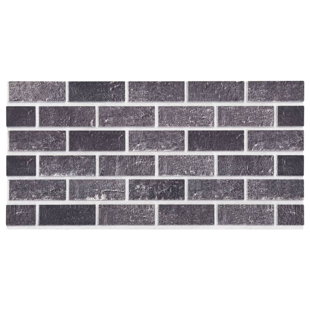 Vidaxl 11 St Wall Panels 3D Black and Grey Brick EPS