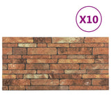 Vidaxl 10 st Wall panels 3D brown brick EPS