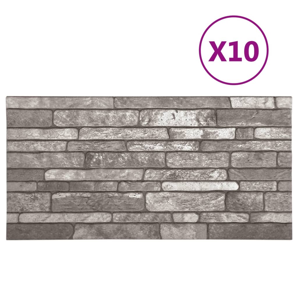 Vidaxl 11 st Wall panels 3D Dark gray brick EPS