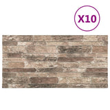 VidaXL 10 St Wall panels 3D Multicolored brick EPS