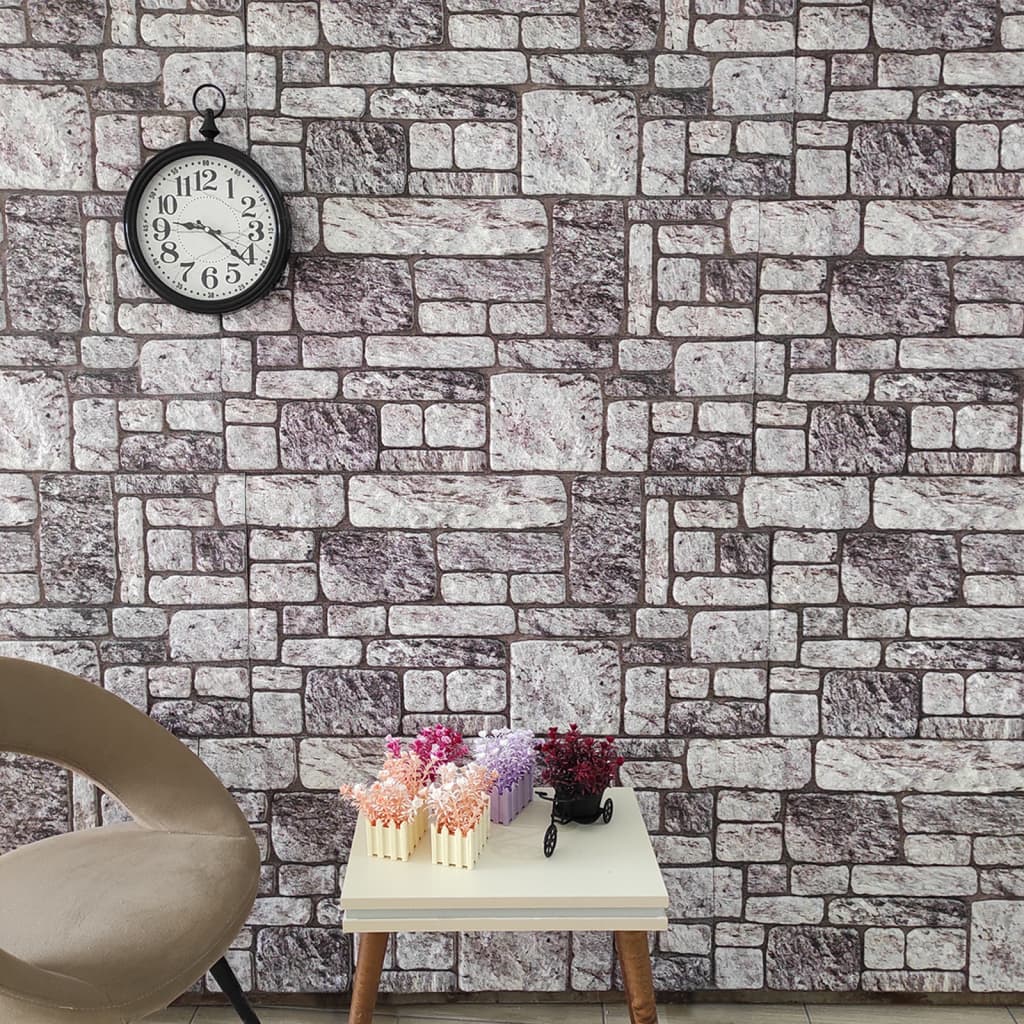 Vidaxl 10 St Wand Panels 3D hellgrau Brick EPS