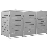 VidaXL Containerberging driedubbel 207x77,5x112,5 cm roestvrij staal