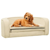 VidaXL dog bank foldable 73x67x26 cm Plush cream -colored