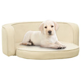 VidaXL dog bank foldable 73x67x26 cm Plush cream -colored