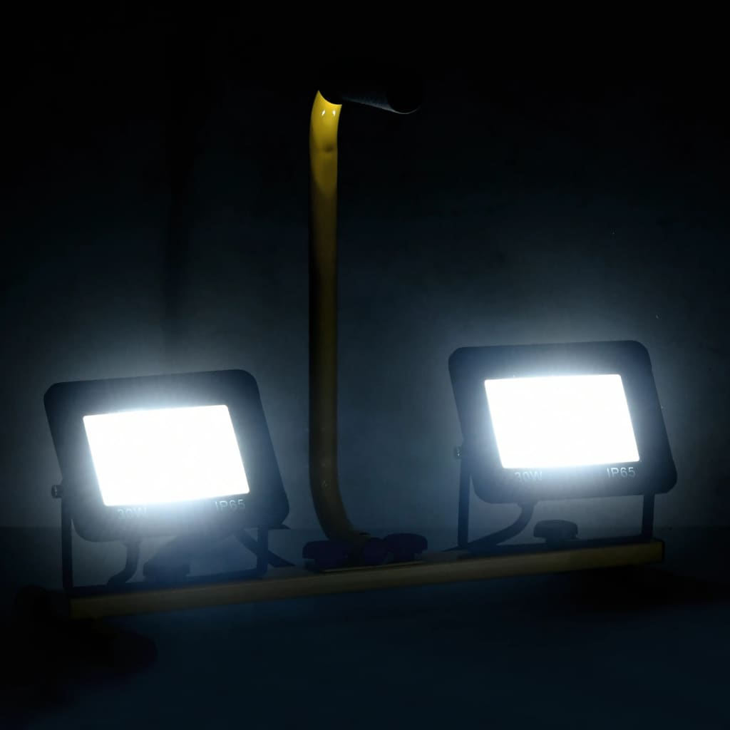 Vidaxl Spotlight avec poignée LED 2x30 W blanc froid