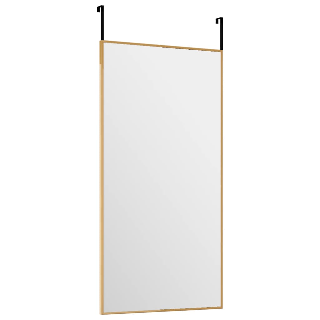 VidaXL Deurspiegel 30x60 cm glas en aluminium goudkleurig