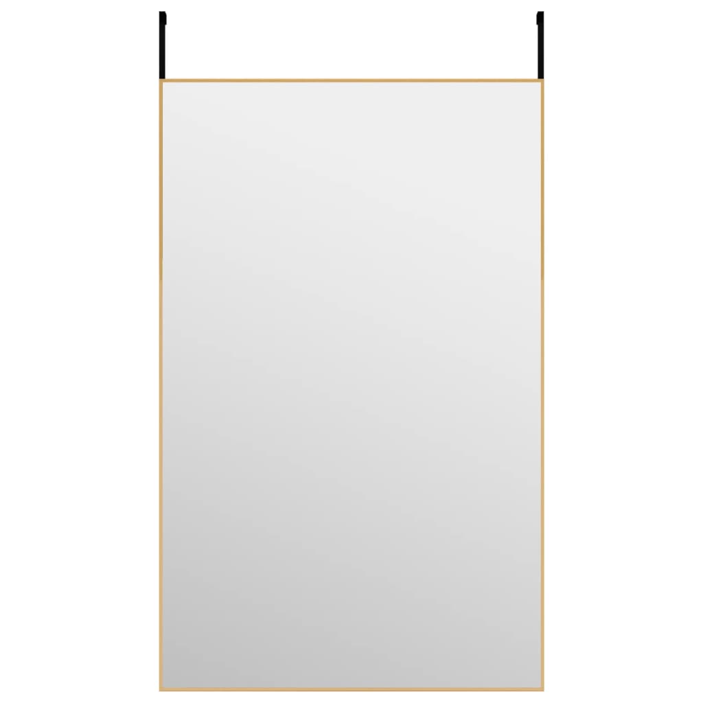 VidaXL Deurspiegel 50x80 cm glas en aluminium goudkleurig