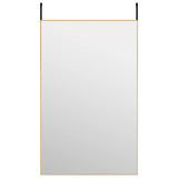 VidaXL Deurspiegel 50x80 cm glas en aluminium goudkleurig