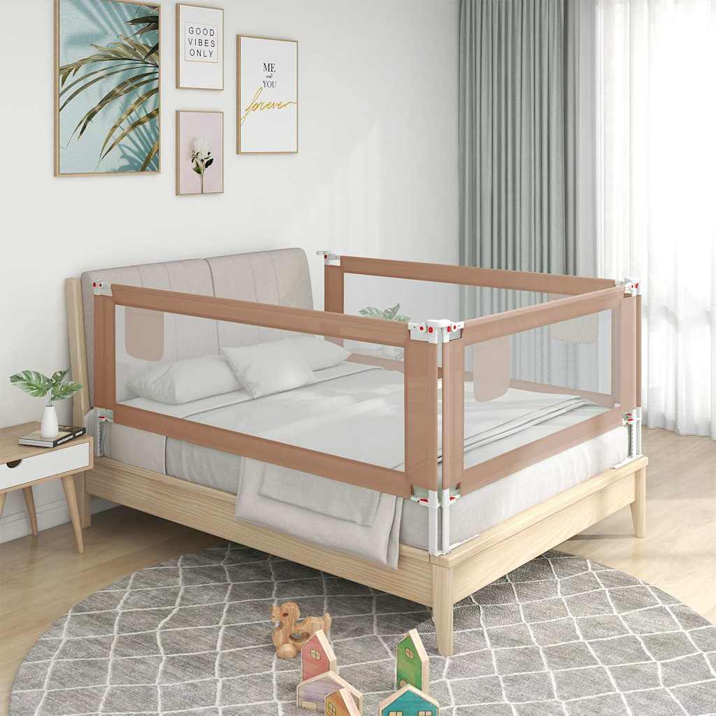 Tableau de lit Vidaxl Toddler 120x25 cm tissu taupe