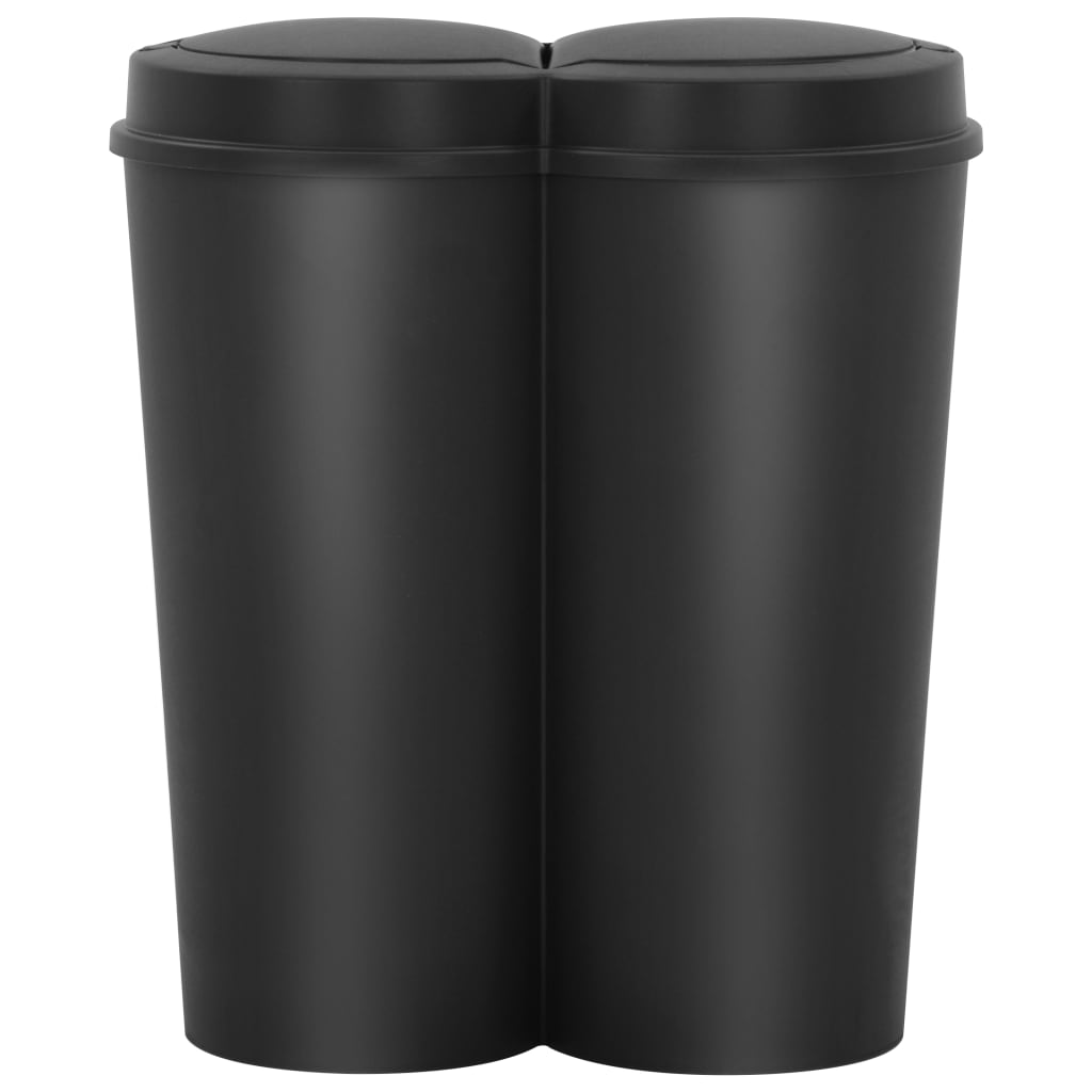 La poubelle vidaxl peut doubler 50 l noir