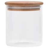 Vidaxl Storage pots with bamboo lid 6 st 600 ml glass