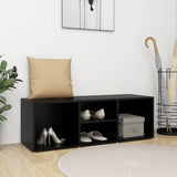 Vidaxl Shoe Storage Bench 105x35x35 cm Egented Wood Black