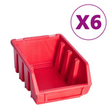 Vidaxl 39-part storage set with wall panels Red and black