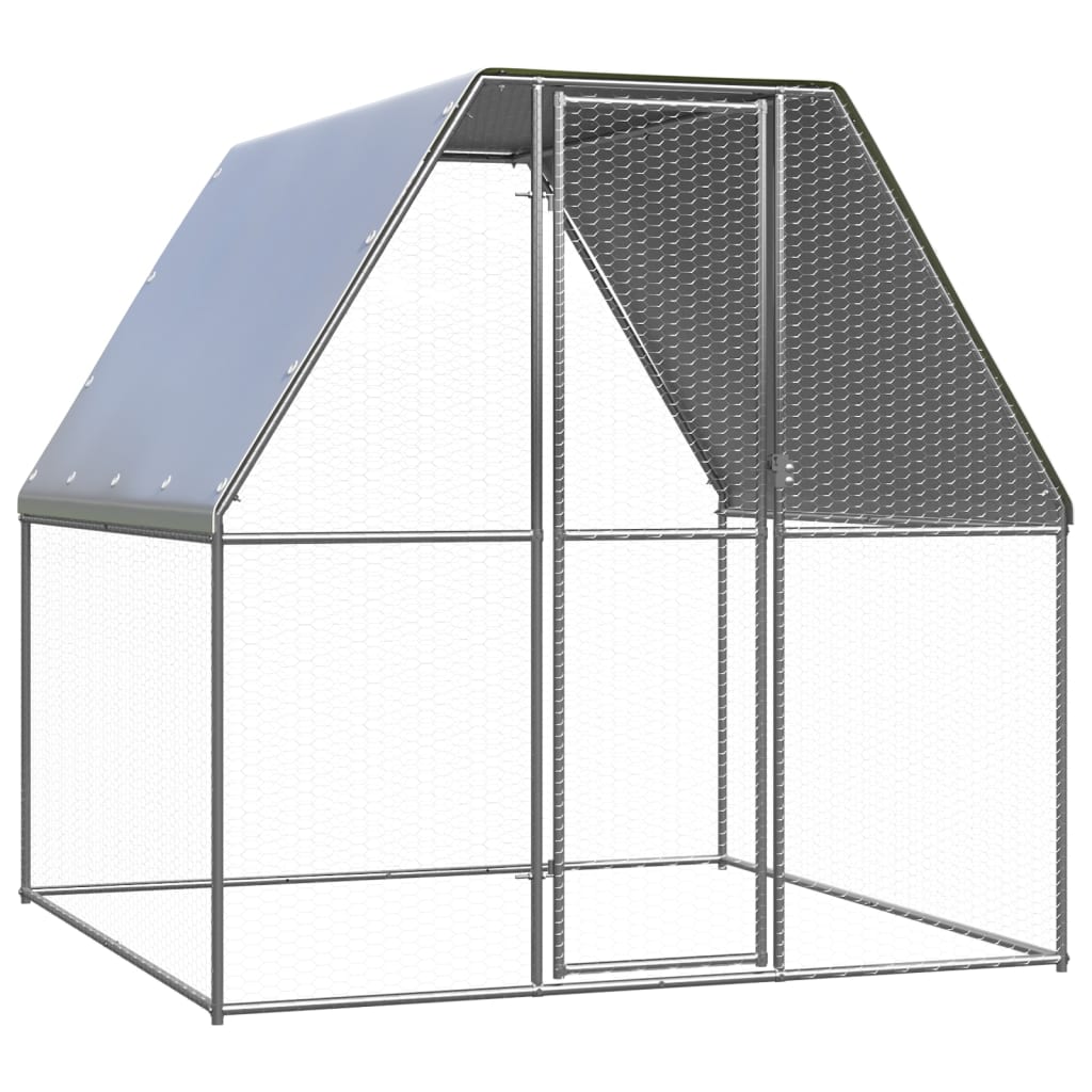 Vidaxl Buitenhok pour les poulets 2x2x2 m en acier galvanisé