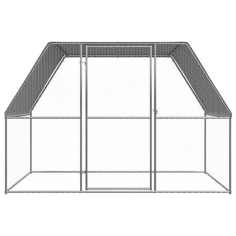 VidaXL Buitenhok voor kippen 3x2x2 m gegalvaniseerd staal