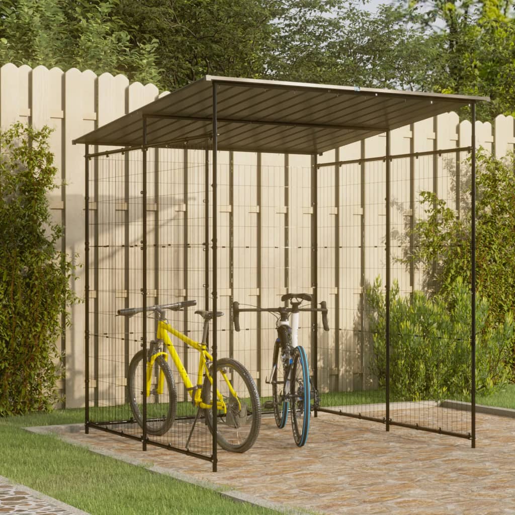 VidaXL Fietsenstalling 190x190x222 cm staal zwart