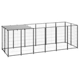 VidaXL Dog Kennel 330x110x110 cm Steel Black