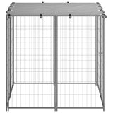 VidaXL Dog Kennel 110x110x110 cm steel silver colored