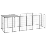 VidaXL Dog Kennel 330x110x110 cm steel silver colored