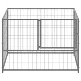 VidaXL Dog Kennel 100x100x70 cm steel silver colored