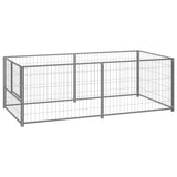 Vidaxl Dog Kennel 200x100x70 cm Silver Colored