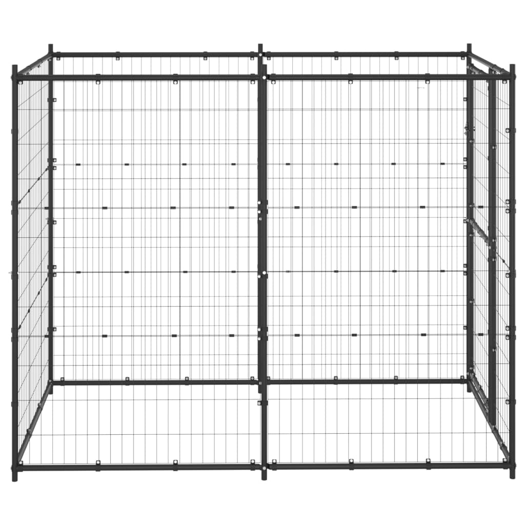 Vidaxl dog kennel for outside 110x220x180 cm steel